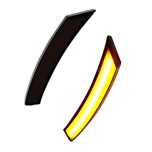 GTINTHEBOX Smoked Lens Amber LED Front Side Marker Lamps Compatible with 2006-2010 Pontiac Solstice,2007-2010 Saturn Sky