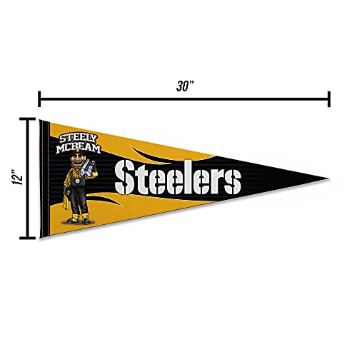 Image of Rico Industries NFL Football Mascot inch 12 inch x 30 inch Felt Wall Decor Pennant - Great for Home /Bed Room /Man Cave Decor
