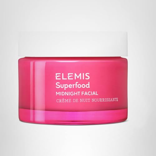 ELEMIS Superfood Midnight Facial, Moisturizer Face Cream, Hydrating Face Moisturizer for Dry Skin, Firming Facial Cream, Camu Camu & Vitamin C Cream