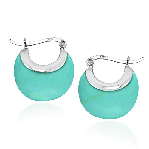 Boucles d'oreilles créoles lune argent sterling 925 bijoux tendance femme