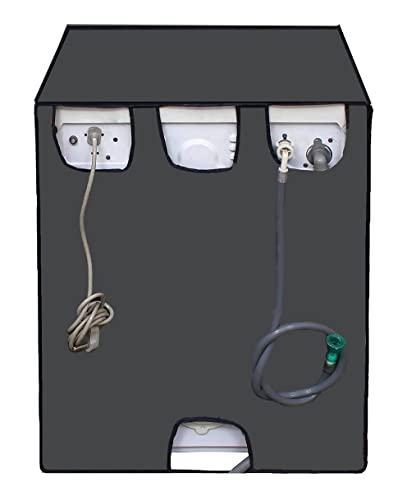 Image of Waterproof & Dustproof Front Loading Washing Machine Front Clear Cover Suitable for Normal IFB 6.5kg, 7 Kg, 7.5Kg & 8kG / 61X61X84cm Washing Machines (Grey) (5, grey)