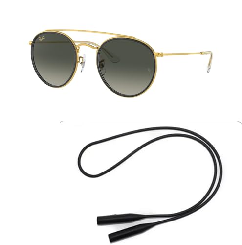 Ray-Ban RB3647N Sunglasses Bundle: RB 3647N 923871 Legend Gold Grey Gradient and Universal Anti-slip Silicone Leash2