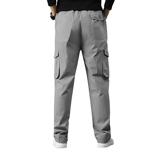 Image of Reoutlook Men's Cargo Pants - Comfortable, Durable, Multi-Pocket Tactical Work Pants for Outdoor, Hiking, & Everyday Wear