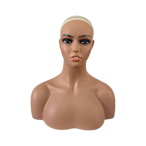 Cabeza de maniquí realista de PVC para exhibir accesorios de cabeza de mujer