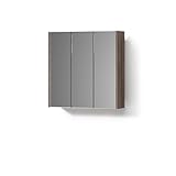 PUSH-TO-OPEN : Notre armoire à miroir avec 3 portes miroir offre un confort maximal, un accès facile et une vue d'ensemble optimale.