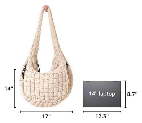 Bolso Tote acolchado para mujer cruzado y ligero miniatura 3