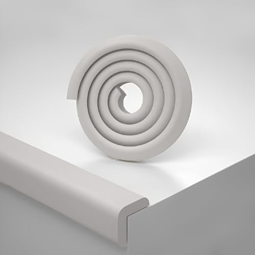 Image of SYGA Baby Safety Strip Furniture Edge Guard Cushion Corner Cover 2 Meter 6.5 feet Tape Infant Bump Protector (Grey)