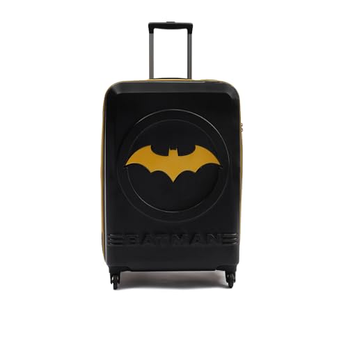 Image of YAYAVAR Batman Trolley Suitcase - 85L, Cabin Luggage with 8 Spinner Wheel, Hard Shell Polycarbonate Suitcase, Number Lock, Water Resistant, Luggage Bag for Travel (Teal & Black, 67cm, Medium)
