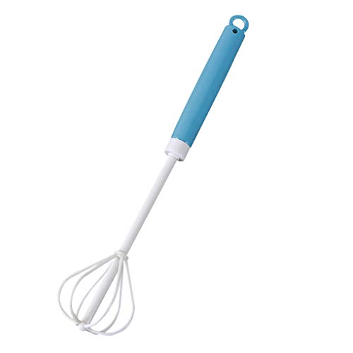 Laileya Batidor de Huevo semiautomática de plástico Huevo Batir Mano del hogar de la Alimentación Agitador accesor de Cocina, Azul Cover