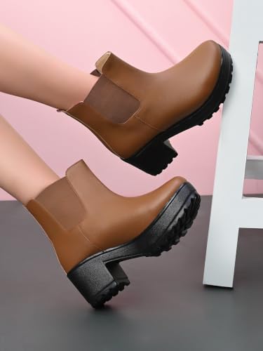 Image of XE Looks 100% Vegan Leather Attractive & Stylish Boots for Women