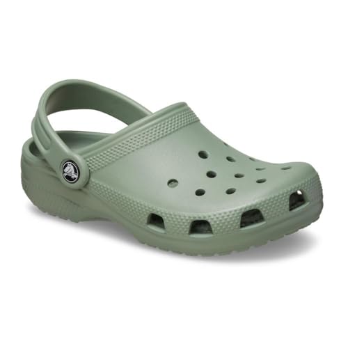 Image of Crocs Kids Unisex Classic Clogs (Little Kid /Big Kid), Moss, 1 Medium