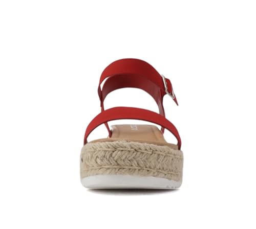Image of Soda CLIP ~ Women Open Toe Ankle Strap Platform Espadrille Sandal
