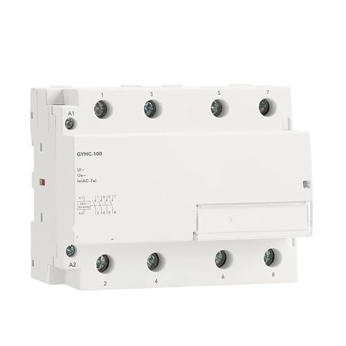 Contacteur modulaire AC 4P 100A 2NO2NC 230V GYHC pour rail DIN domestique