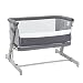 Chicco Next2Me Go, Cuna de Colecho Plegable, Colchón y Funda de Viaje Incluidos, Gris (Dark Grey)
