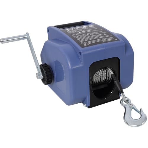 Cabrestante Eléctrico 12V 2000lbs con Control Remoto miniatura 1