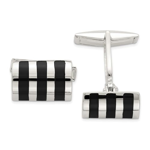 Gemelos de Plata 925 con Ónix para Hombre miniatura 1