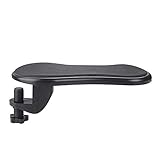 Katewolf Rotating Computer Arm Rest Pad, Ergonomic Adjustable PC Wrist Rest Extender, Arm Rest Support for Desk and Chair, Universal Clamp-on Sturdy Mouse Arm Rest