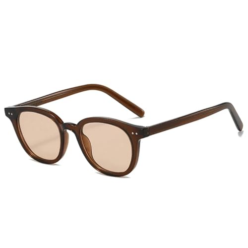 Lunettes de soleil ovales tendance vert foncé UV400 pour un style rétro chic quotidien