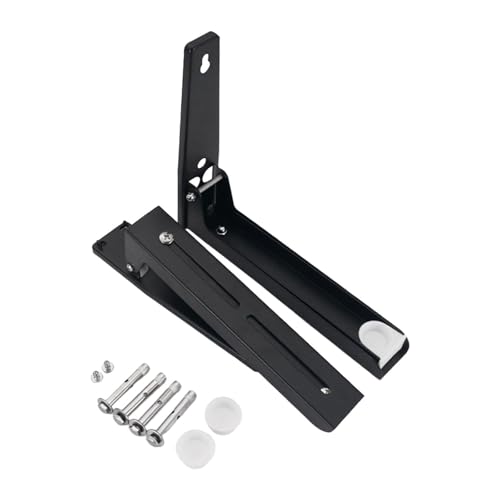 Soporte resistente para microondas plegable y fácil de instalar con longitud extensible negro 6