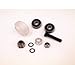 Fevas Funssor Delrin Solid V Wheel Kits for V Profile Linear Rails CNC 3D Printers - (Bore Diameter: Black)