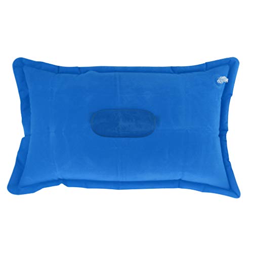Preisvergleich Produktbild perfeclan Tragbar Camping Kissen Aufblasbar Reisekissen Leicht Kopfkissen Reise Nackenkissen - 46 x 30 cm - Royal blau