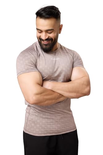 Image of FUAARK Men's Astral Round Neck Slim Fit Active Wear Gym & Sports T-Shirt