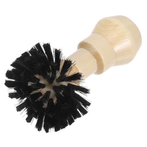 LIGIGWASH Brosse de Nettoyage pour Porte-Filtre Expresso 58 CM Grosse Brosse Ronde en Bois Poils Fins pour Café Moulu Outil Professionnel D’Entretien Machine à Café Nettoyage Précis et