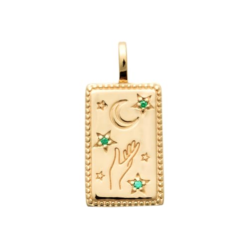 Pendentif Carte de Tarot Tata Gisèle en Or Cadeau Personnalisé avec Gravure et Sachet