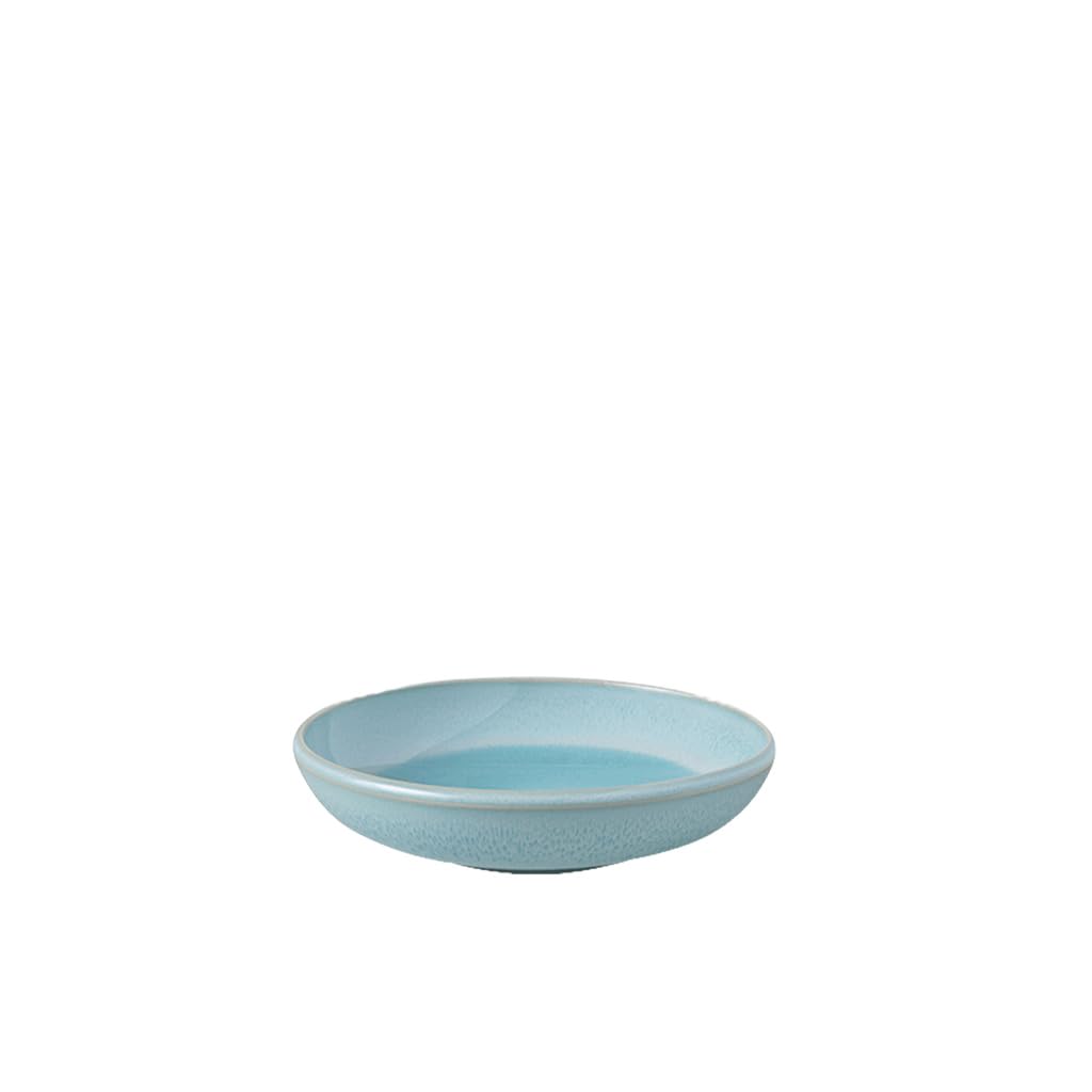 Like. by Villeroy & Boch – Perlemor Aqua dip Bowl, Dimensions: Approx. 12 × 12 × 3 cm, Blue, Dishwasher-Safe & Microwave-Safe, Pottery-Look Effect Glaze, Premium Porcelain Individual Bowl