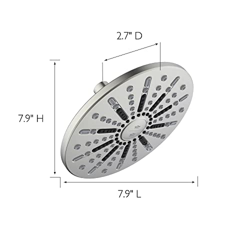 Image of Design House 582718-SN Ian Modern 8-inch 2-Function Showerhead, Satin Nickel