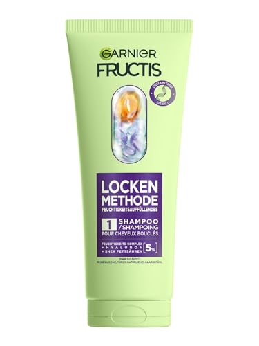 Garnier Shampooing hydratant pour tous les types de boucles - Avec 5% d'acide hyaluronique et d'acides gras de karité - Végétalien - Sans silicone -...
