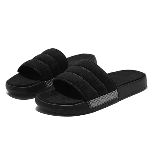 winter slippers for men,platform chunky sole slip on Fur Slides on house slippers for men indoor outdoor