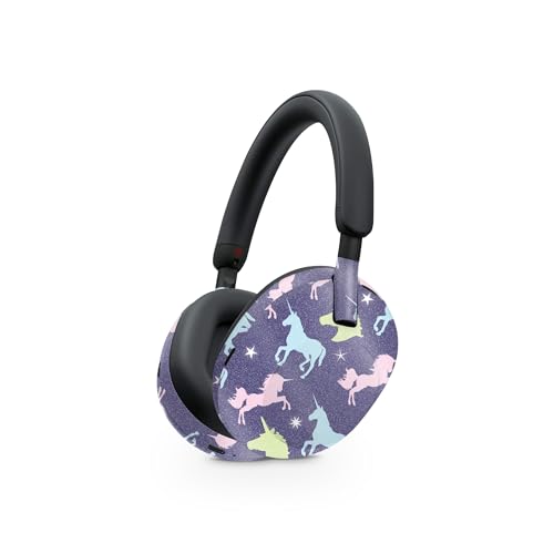 Image of MightySkins Glossy Glitter Skin Compatible with Sony WH-1000XM5 Headphones - Unicorn Dream | Protective, Durable High-Gloss Glitter Finish | Easy to Apply