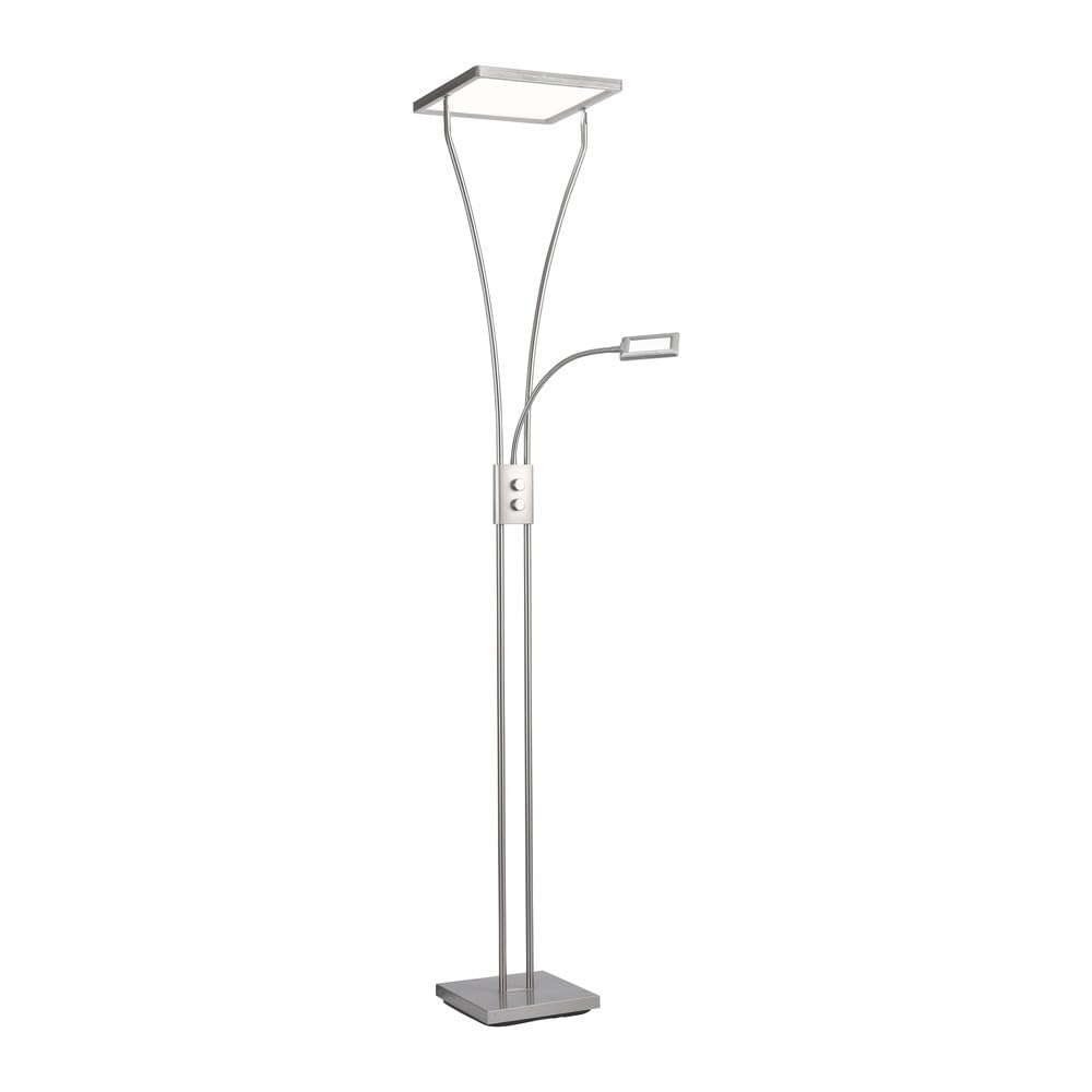 LeuchtenDirekt LED Deckenfluter Stehleuchte MARIAN Lesearm, dimmbar | flexible Leseleuchte, dimmbar