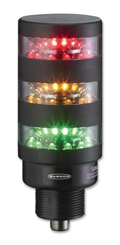 Banner Engineering TL50BLGYRQ, Tower Light, TL50, 3 Color (Green-Yellow-Red), 12-30VDC/24VAC, QDC, 19278