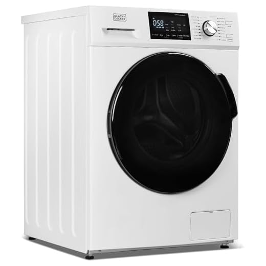 BLACK+DECKER Front Load Washer, 2.7 Cu. Ft. Compact Washing Machine with LED Display & 16 Cycles