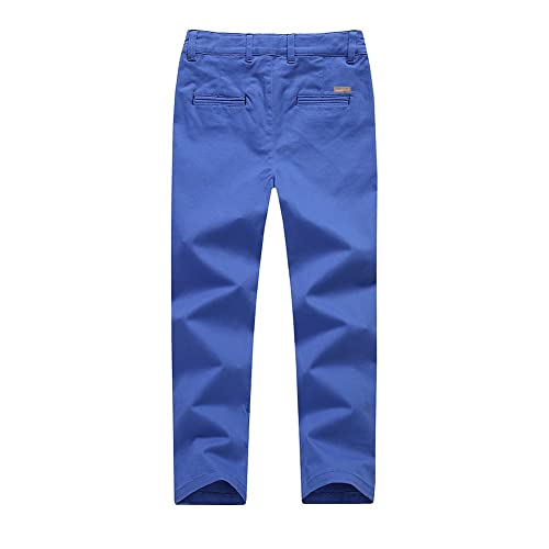 Boys Pants Uniform School Chino Pant Fitted with Adjustable Waist for Kids 4-14 Years Old,6 Color2