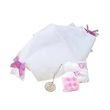 ペット 棺 火葬 供養 お見送り 旅立ち お別れ おくるみ メッセージプレート 安心 セット 選べるフラワーシャワー 小動物 小型 中型 Mサイズ (ピンク フラワーシャワー)