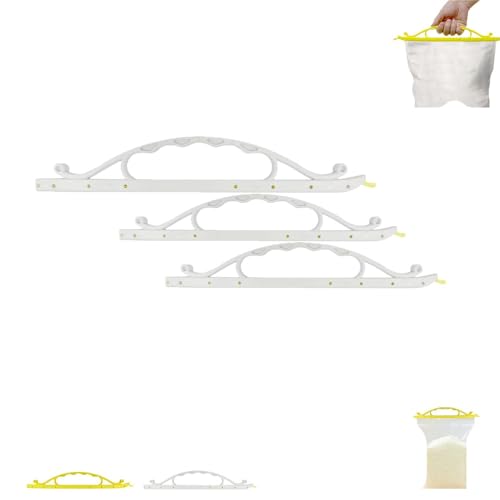 Clips Resistentes for sellar Bolsas: Clips herméticos for almacenar Alimentos con asa cómoda, sellador de plástico Duradero for Papas Fritas, refrigerios y organización de la despensa.(White X3)