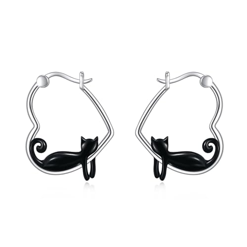 Boucles d'oreilles animal argent sterling YFN anti-allergie