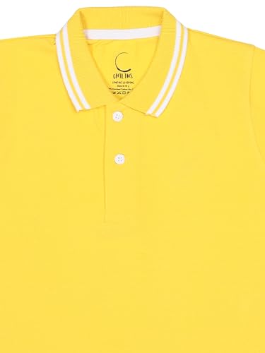 Image of Cotton Polo T-Shirt for Kids Boys Girls Half Sleeve, Regular Fit Tees for Boys Collared Casual Tshirts | Soft & Breathable Biowash Fabric | Half Sleeve