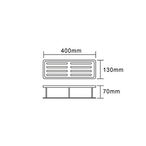 Toallero rectangular de acero inoxidable 304 para pared de baño y cocina 7