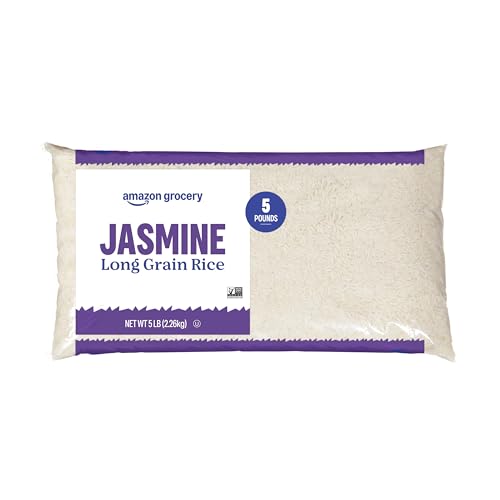 Amazon Grocery, Jasmine Long Grain Rice, 5 Lb (Previously Happy Belly, Packaging May Vary)