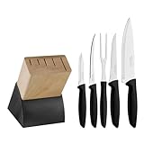 Jogo De Facas Plenus Cozinha Gourmet C/Suporte Cepo 6 Pçs Tramontina