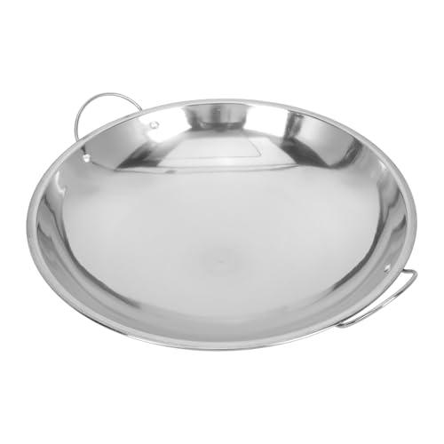 Sewroro Sartén de Acero Inoxidable 265 CM para Alcohol Olla Gruesa Doméstica para Cocinar Utensilio de Cocina Resistente y Seguro para Calentar Alimentos