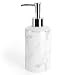 White Soap Dispenser for Bathroom Kitchen Countertop Lotion & Liquid Dispenser Soap Bottle Ceramic Soap Pump Marble Hand Soap Dispenser