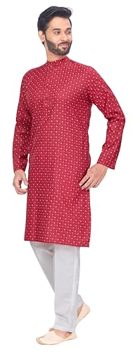 Image of Studio Shringaar Men's Cotton Relaxed Fit Straight Kurta