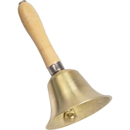 Pixaro Hand Bell, Solid Brass Bell Handbells, Tea Hand Bell, Santa Bell for School, Church, Hotel, Christmas, Wedding Service