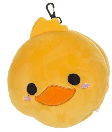 Coussin de voyage peluche canard et masque pour les yeux microfibre compact