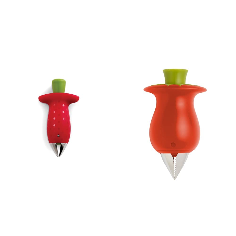 Chef'n Original Stem Gem Strawberry Huller, Red/Green & Hullster Tomato Huller
